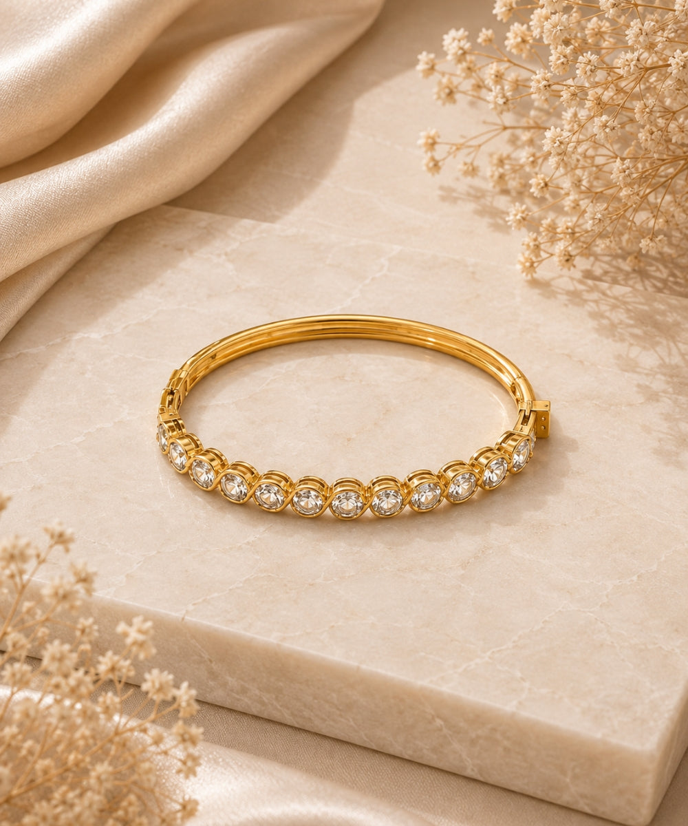 Gold Plated Cubic Zirconia Bracelet