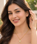 Gold‑Plated Hamsa Charm Pendant Chain