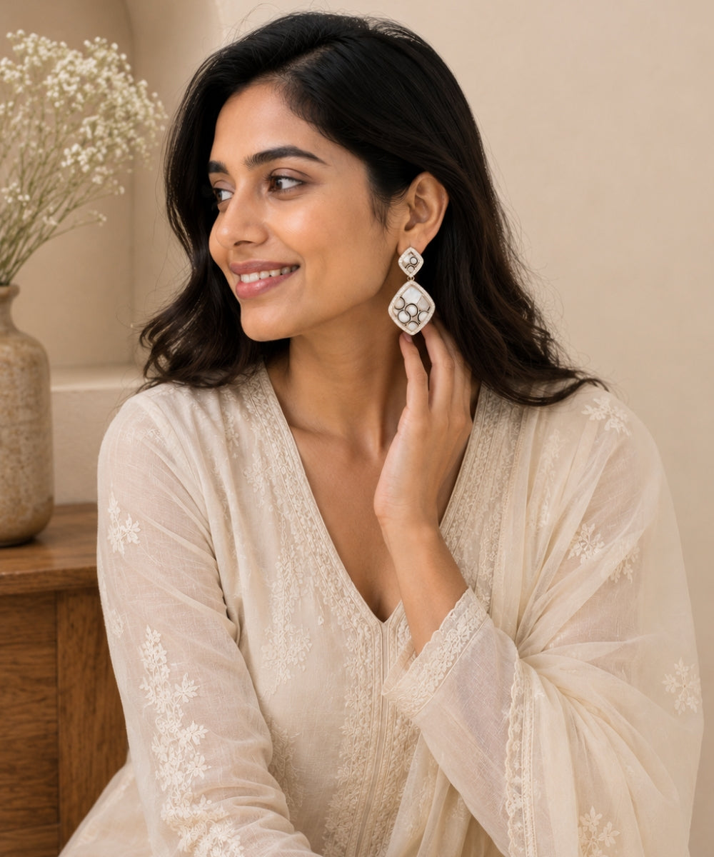 Gold Plated Cubic Zirconia Drop Earrings