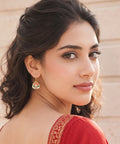 Gold Plated Hand-Painted Drop Earrings
