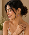 Gold Plated Ombre Cubic Zirconia Drop Earrings