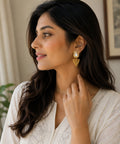 Gold Plated Kundan Drop Earrings