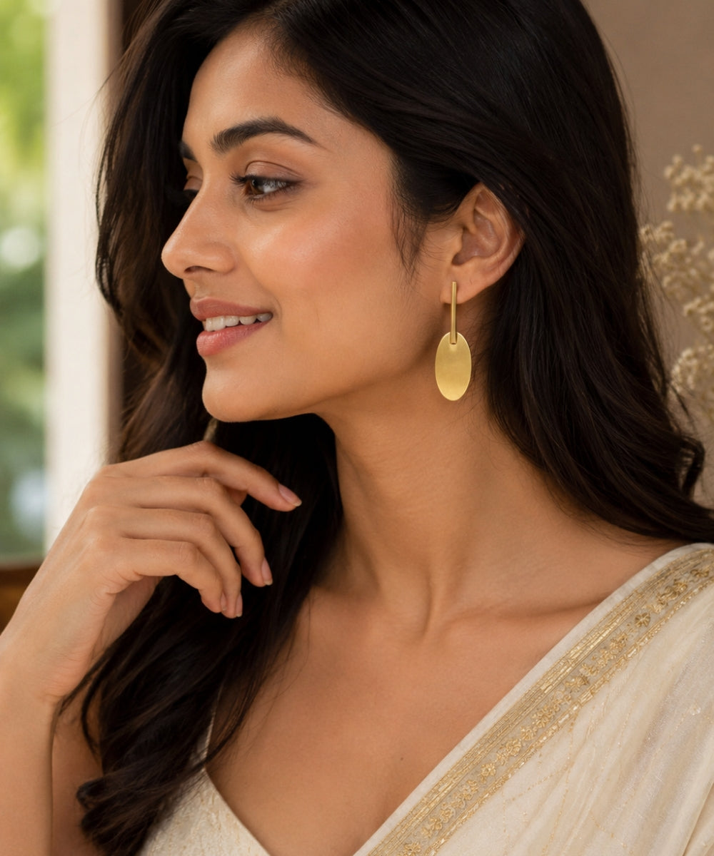 Gold Plated Statement Earrings