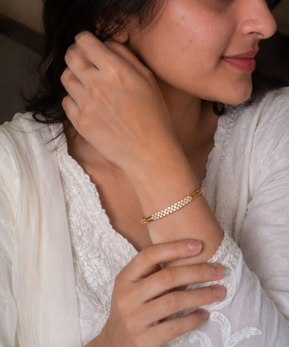 Gold Plated Cubic Zirconia Bracelet