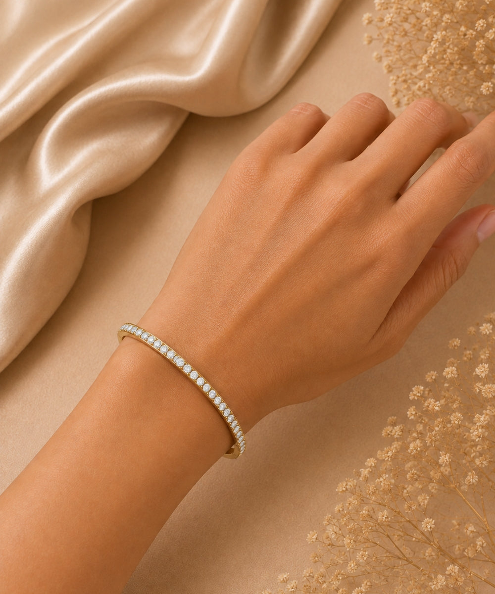 Gold Plated Cubic Zirconia Bracelet