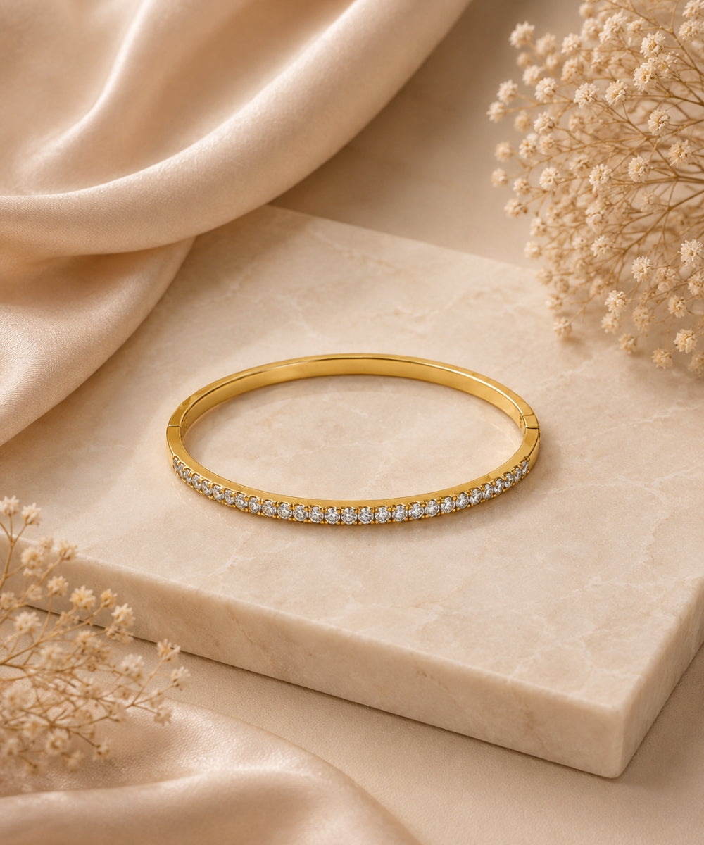 Gold Plated Cubic Zirconia Bracelet