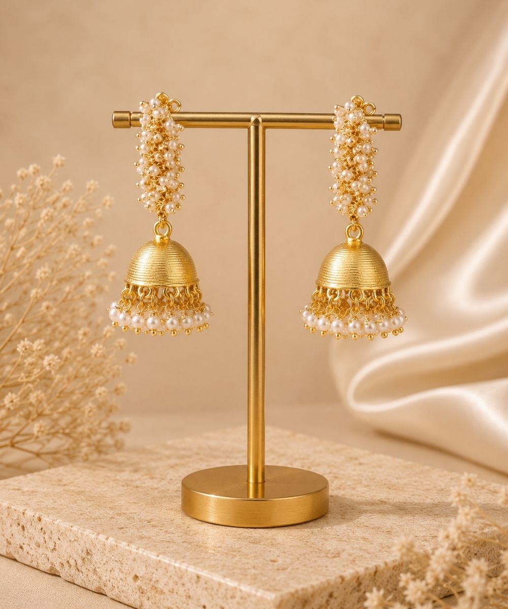 Gold Plated Jhumka Earrings