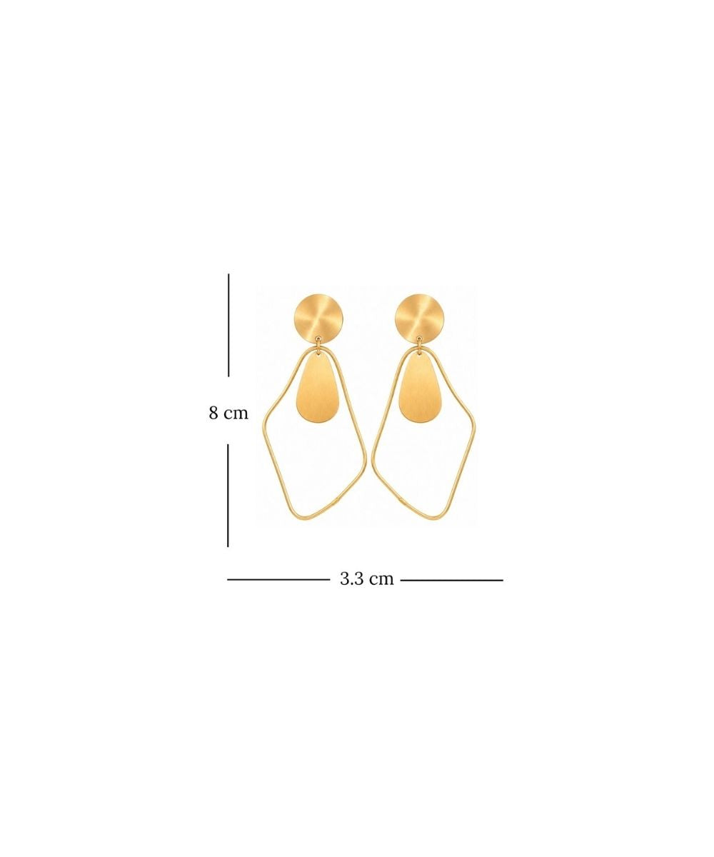 Gold Plated Geometric Earrings