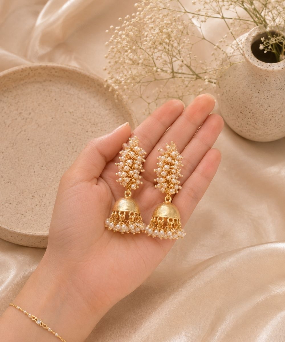 Gold Plated Jhumka Earrings