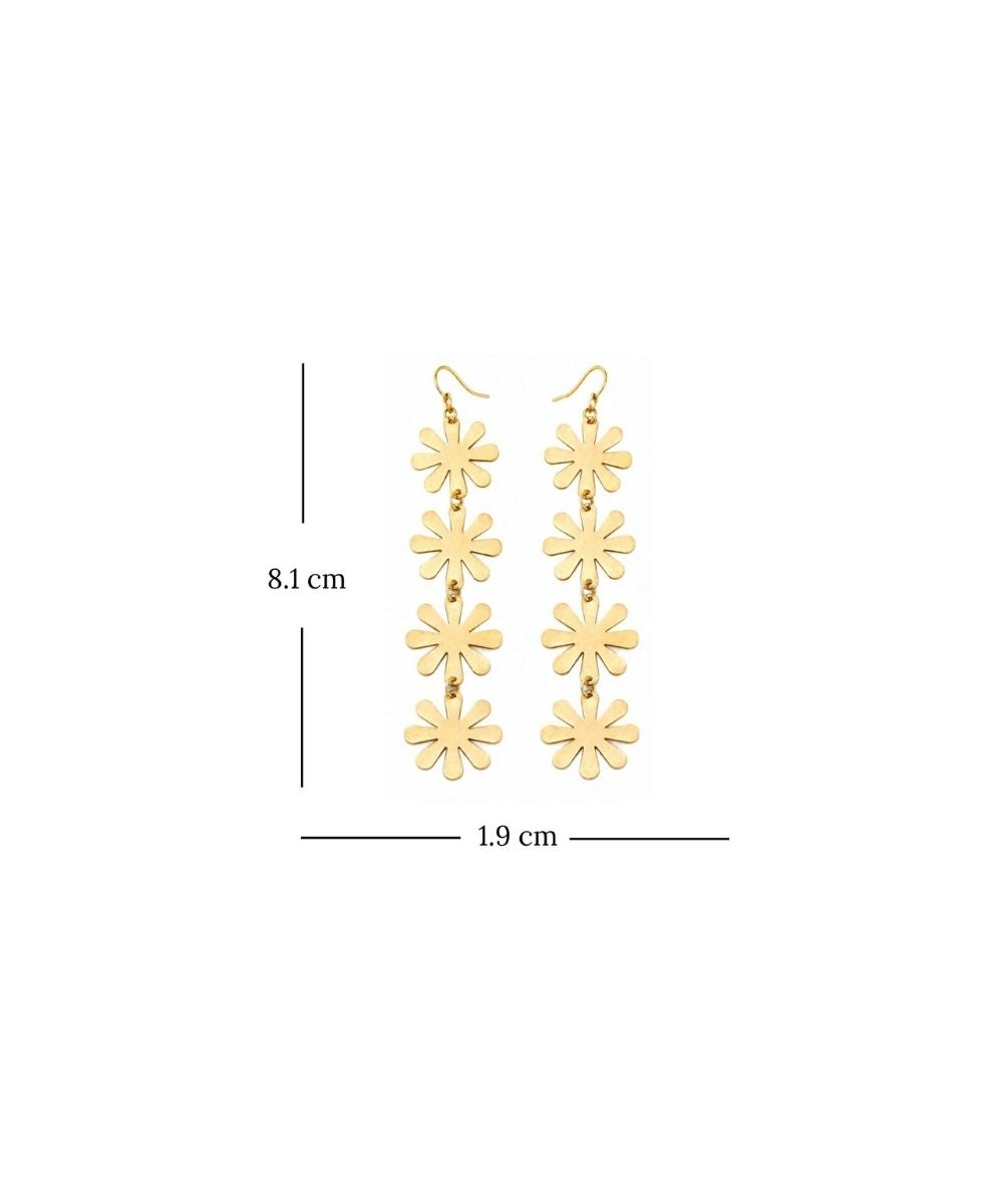 Gold Plated Snowflake Earrings