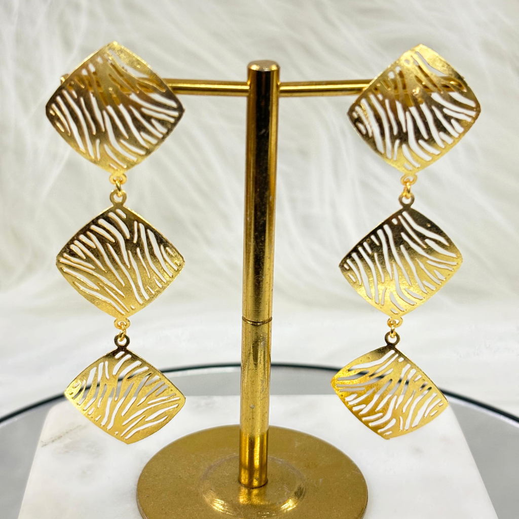 Gold Plated Geometric Earrings