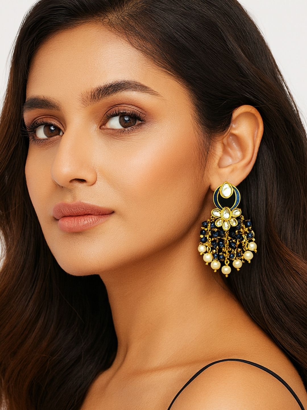 Gold Plated Kundan Earrings