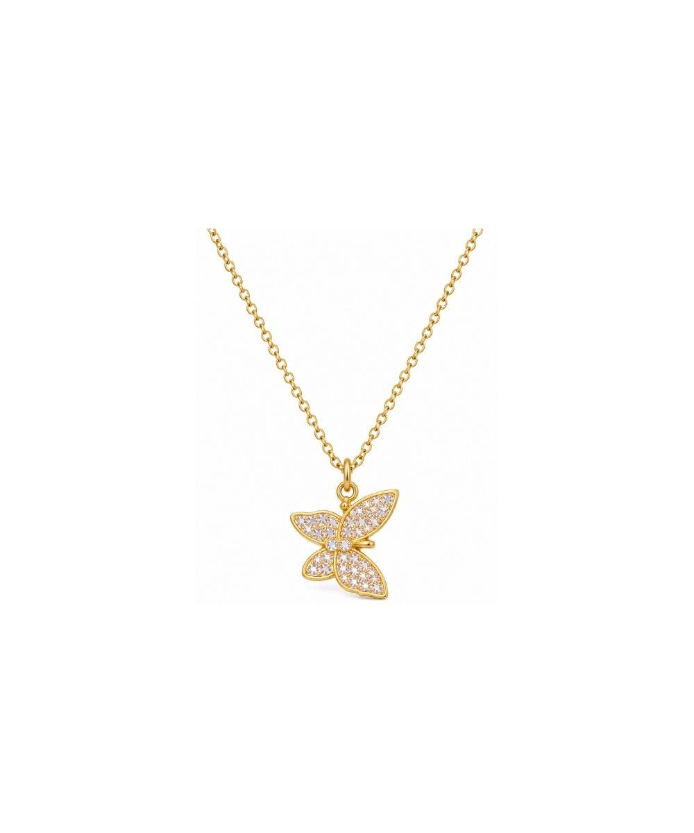 Butterfly Style Cubic Zirconia Pendant Necklace