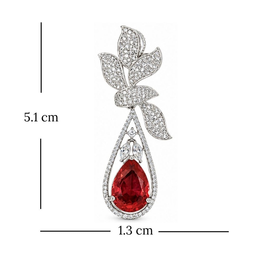 Rhodium Plated Cubic Zirconia Earrings