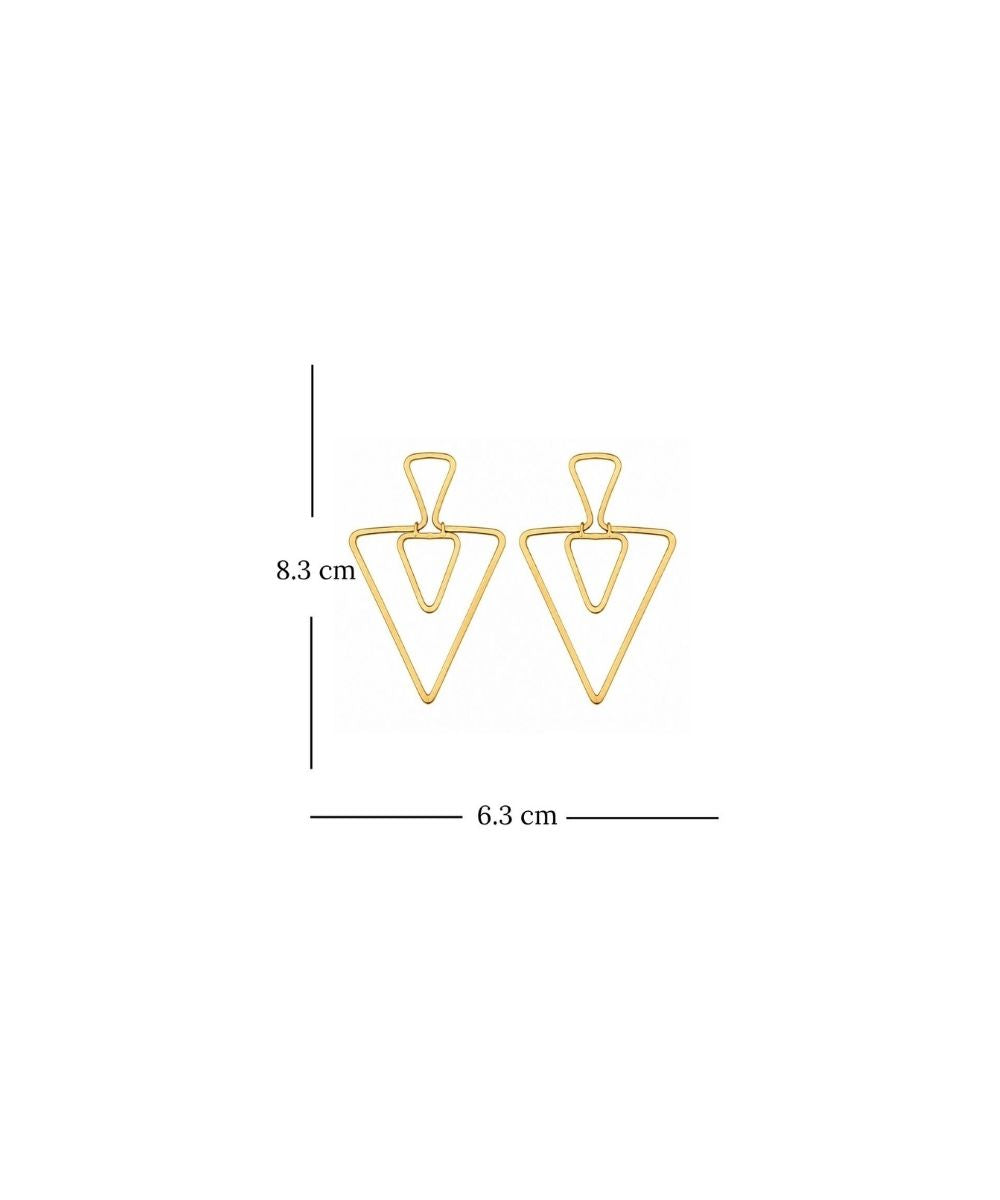 Gold Plated Triangle Earrings