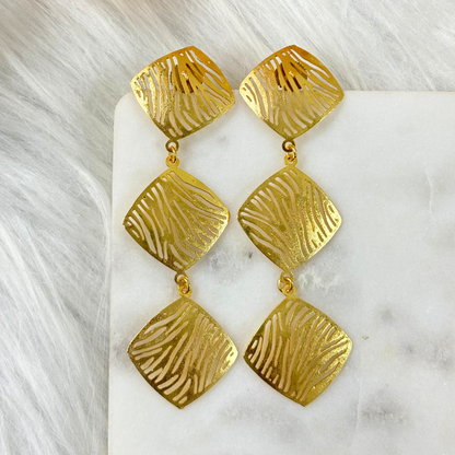 Gold Plated Geometric Earrings
