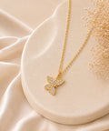 Butterfly Style Cubic Zirconia Pendant Necklace