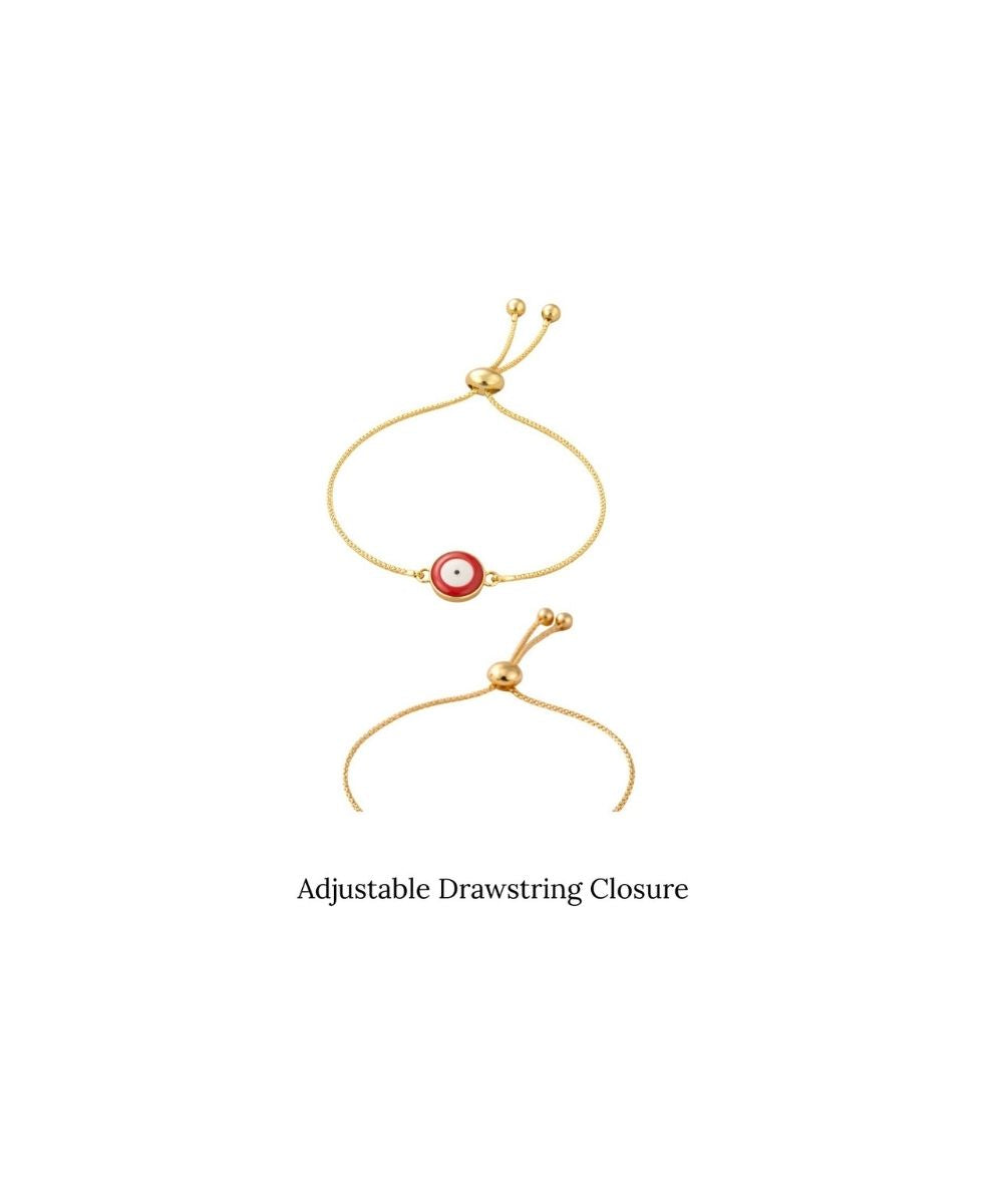 Bdiva Classic Round High Quality Gold-Plated Evil Eye Adjustable Bracelet (Copy)
