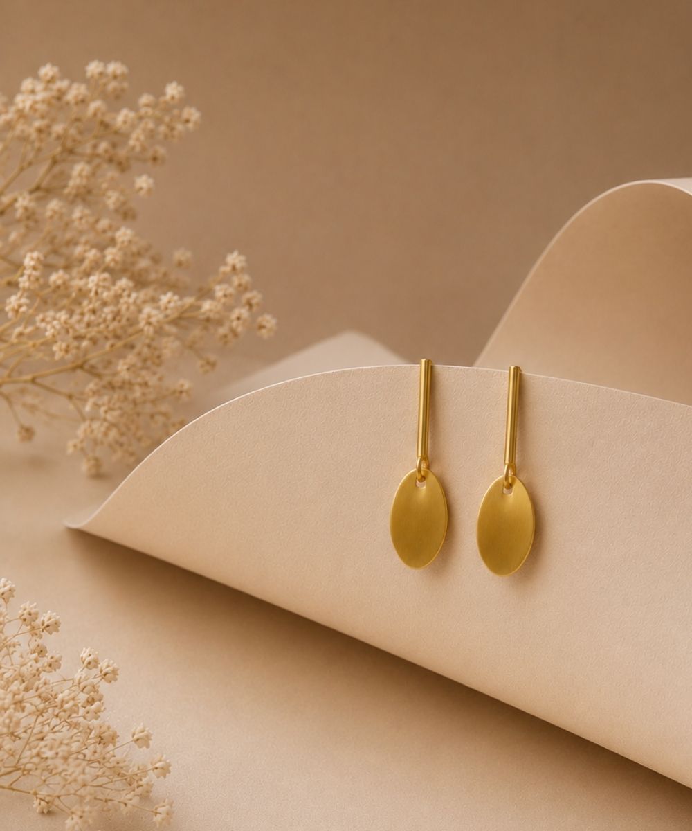 Gold Plated Statement Earrings