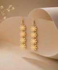Gold Plated Snowflake Earrings