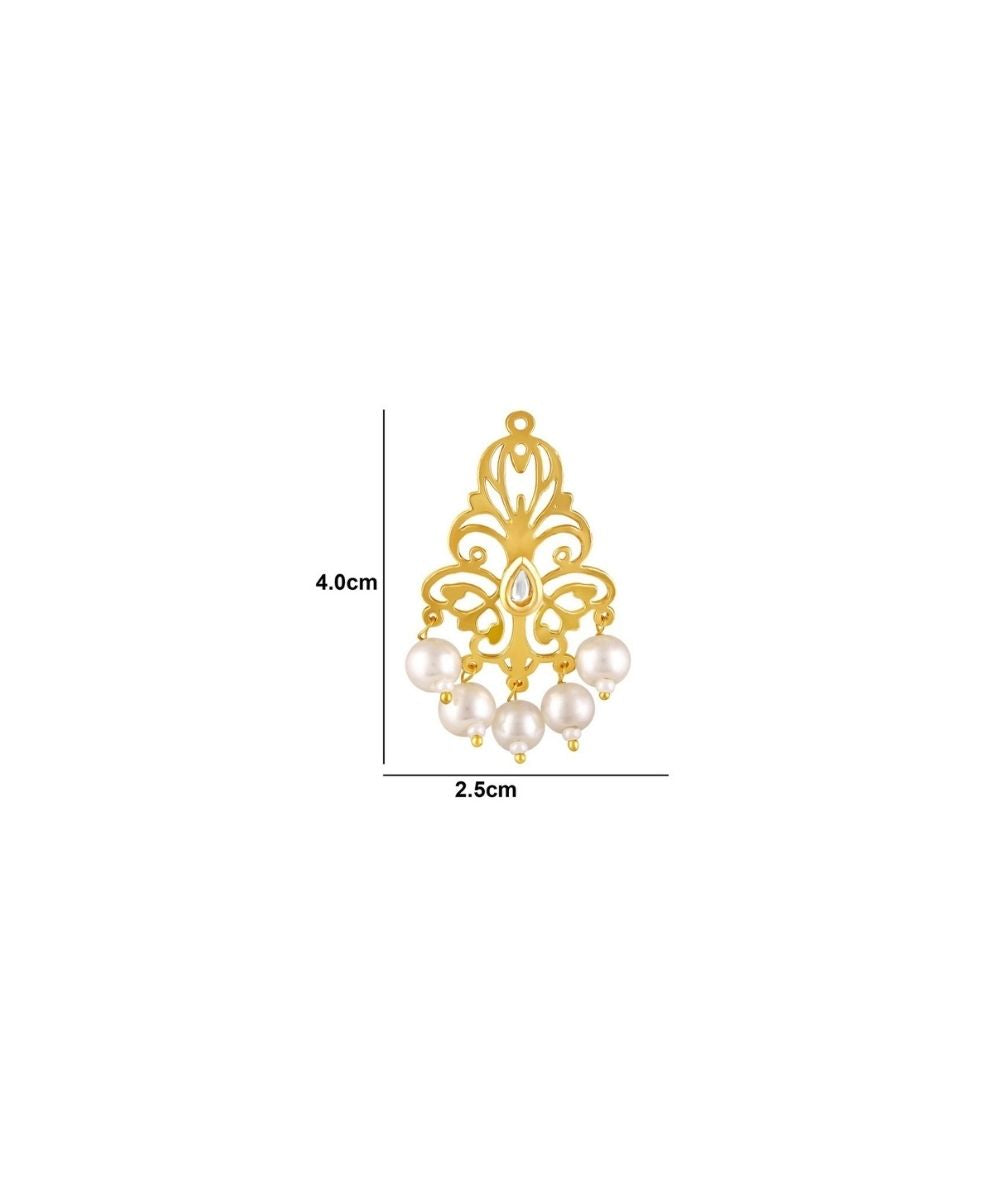 Gold Plated Pearl Drop Earrings