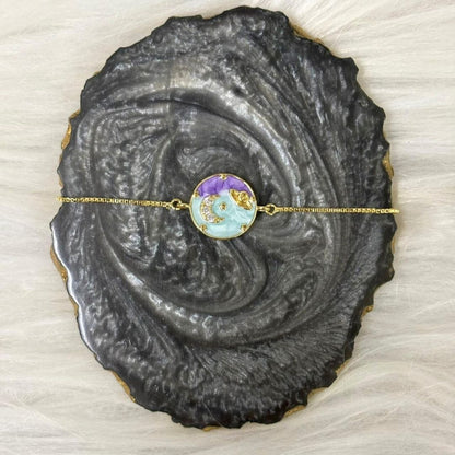 Gold-Plated Half-Moon Adjustable Bracelet