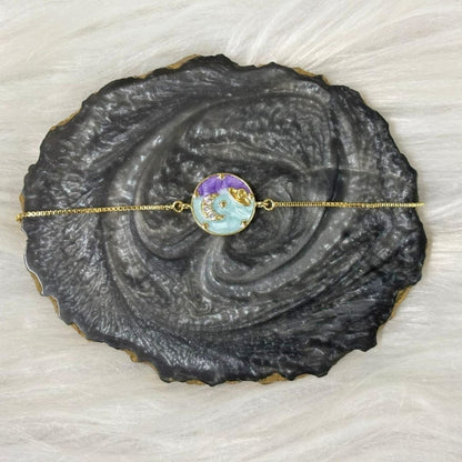 Gold-Plated Half-Moon Adjustable Bracelet