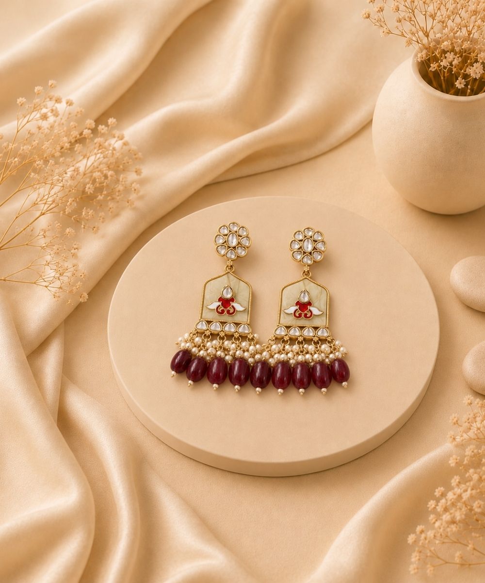 Gold Plated Kundan Earrings