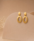 Gold Plated Double Oval Earrings