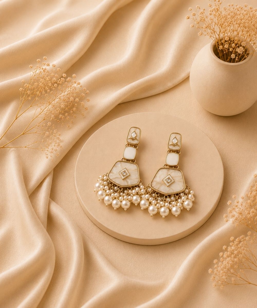 Gold Plated Kundan Earrings
