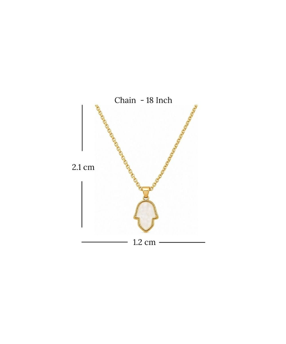 Gold‑Plated Hamsa Charm Pendant Chain