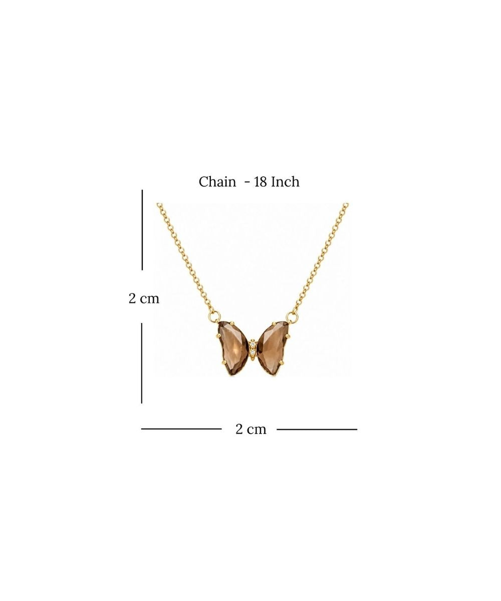Gold‑Plated Butterfly Charm Pendant Chain