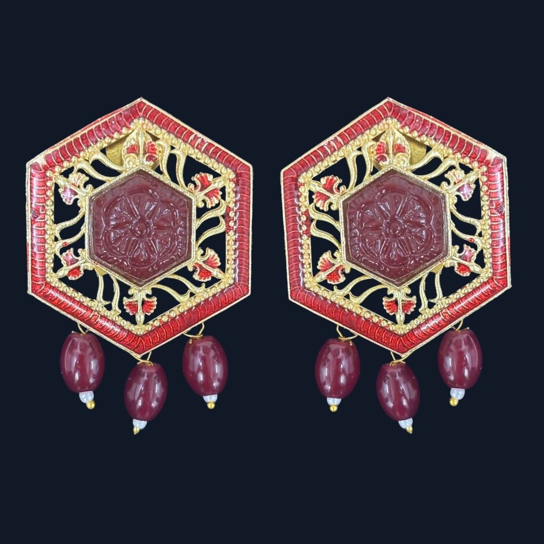 Gold Plated Kundan & Pearl Choker Set