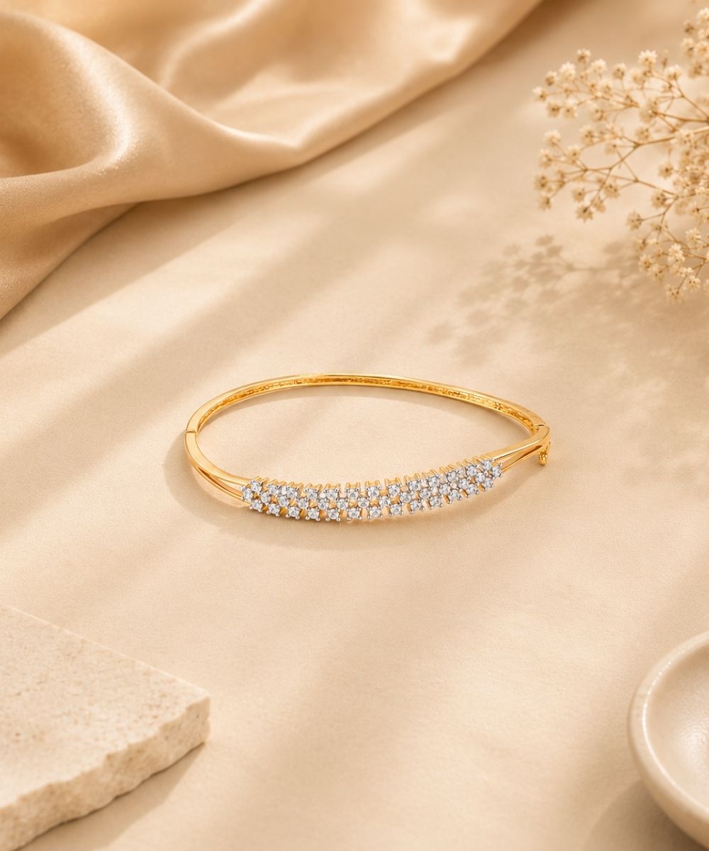 Gold Plated Cubic Zirconia Bracelet