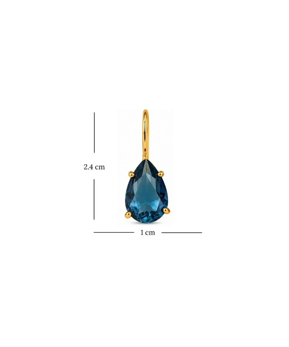 Gold Plated Pear Shape Ombre Cubic Zirconia Drop Earrings