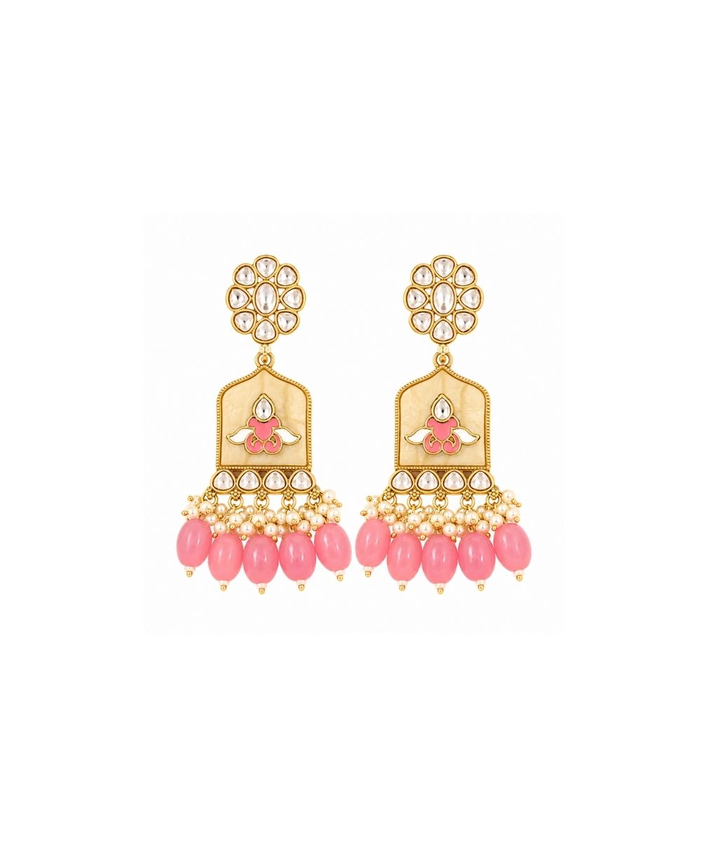 Gold Plated Kundan Earrings