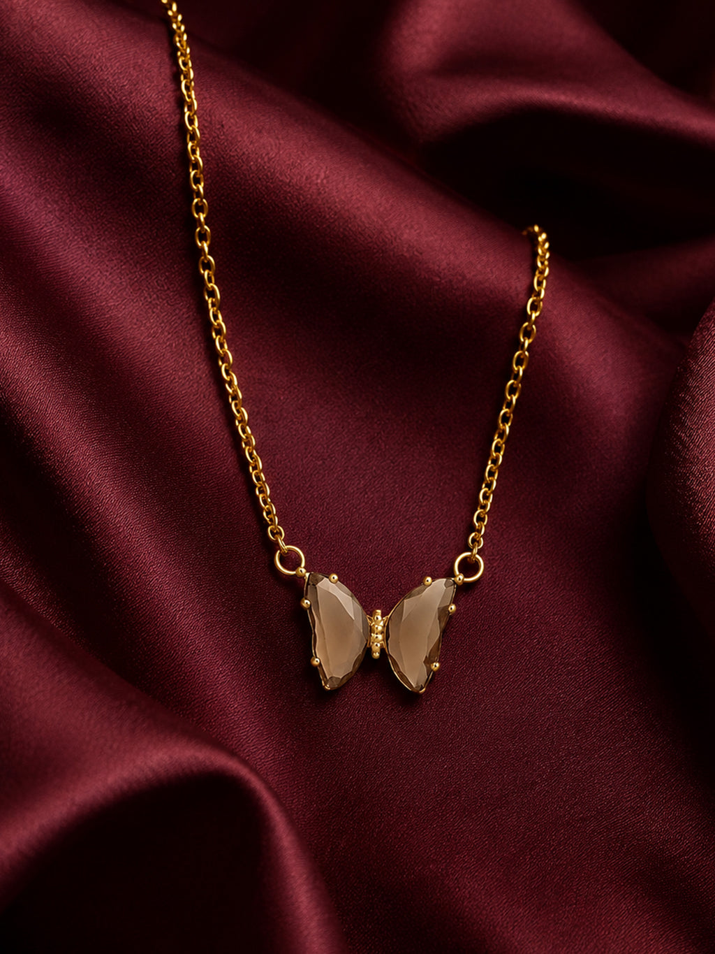 Gold‑Plated Butterfly Charm Pendant Chain