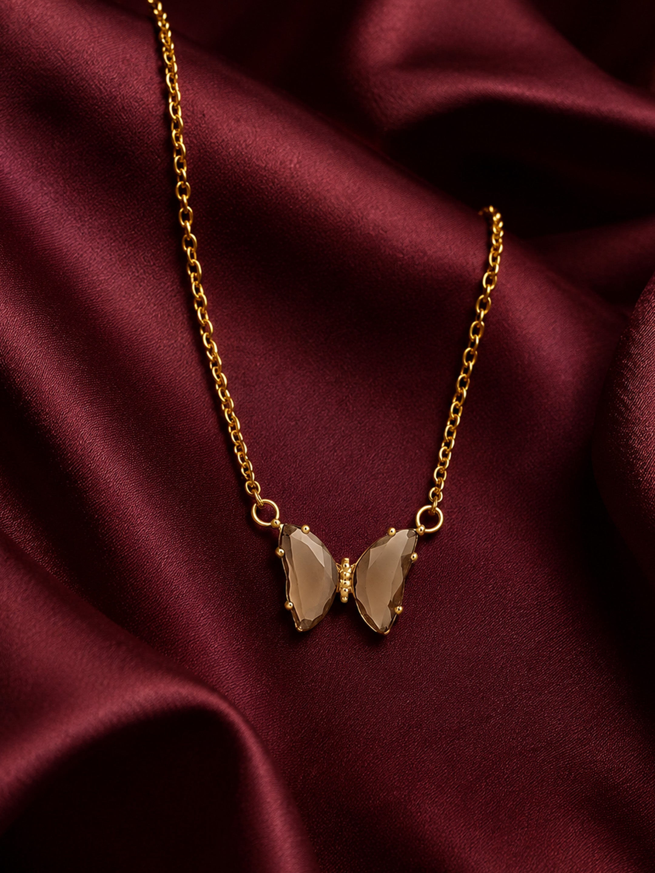 Gold‑Plated Butterfly Charm Pendant Chain