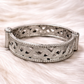 Oxidized Zig-Zag Statement Bangle
