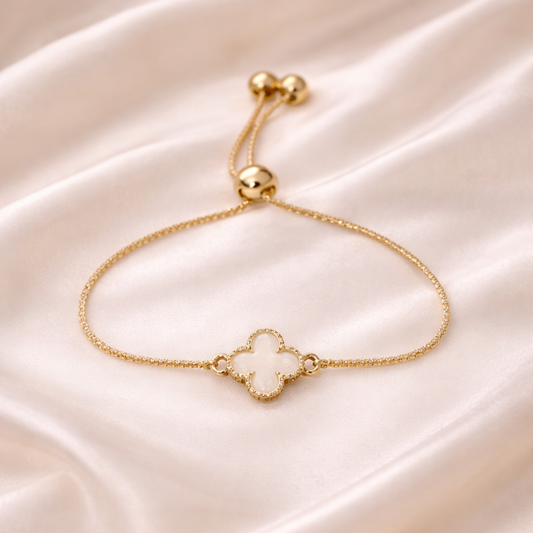 Clover Grace Gold-Plated Adjustable Bracelet