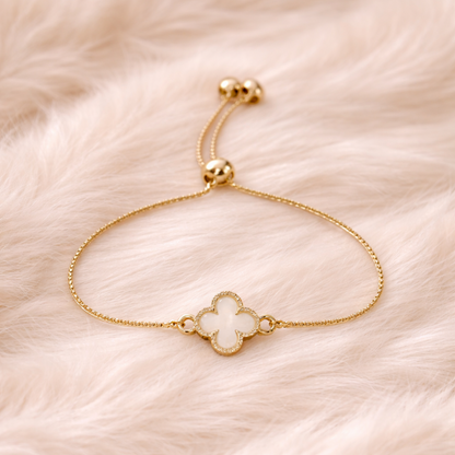 Clover Grace Gold-Plated Adjustable Bracelet