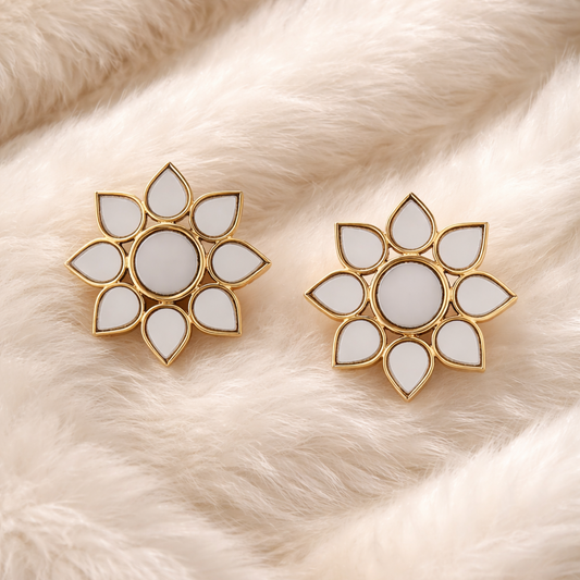 Gold Plated Mirror Earrings