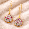 Gold Plated Hand-Painted Earrings