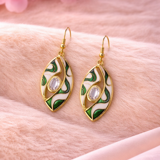 Gold-Plated Kundan Earrings