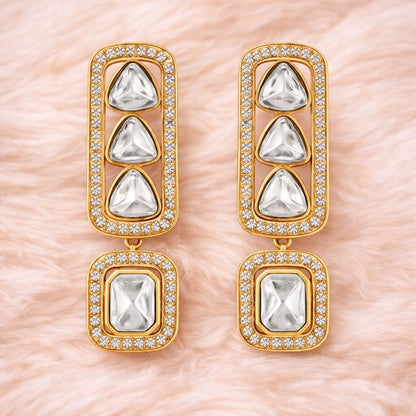 Gold Plated Kundan Earrings