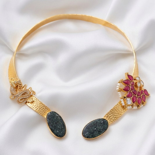 Butterfly Gold-Plated Open Collar Necklace