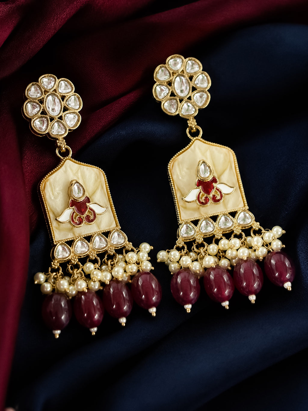 Gold Plated Kundan Earrings