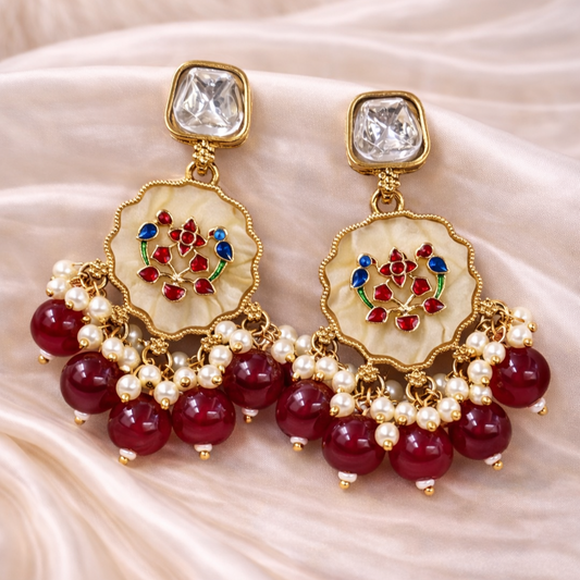 Gold Plated Kundan Earrings