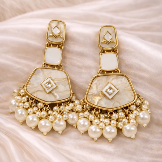 Gold Plated Kundan Earrings