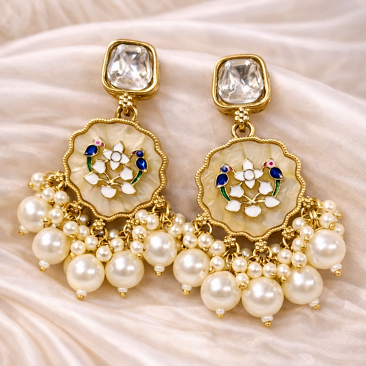 Gold Plated Kundan Earrings